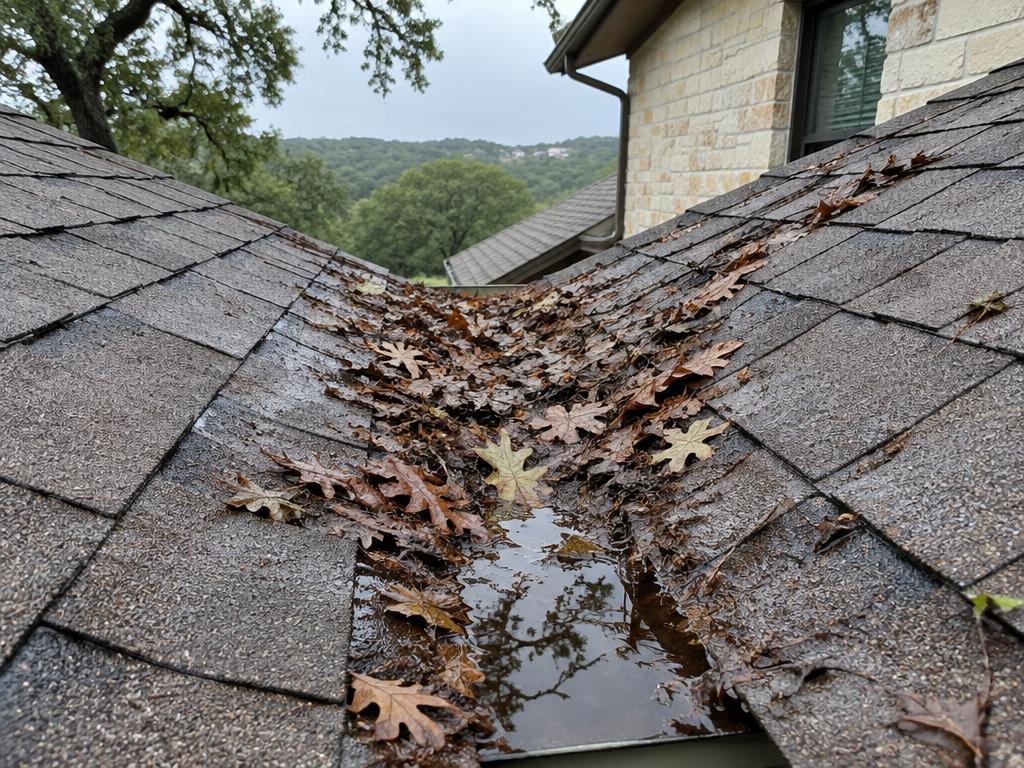 Clogged roof valleys